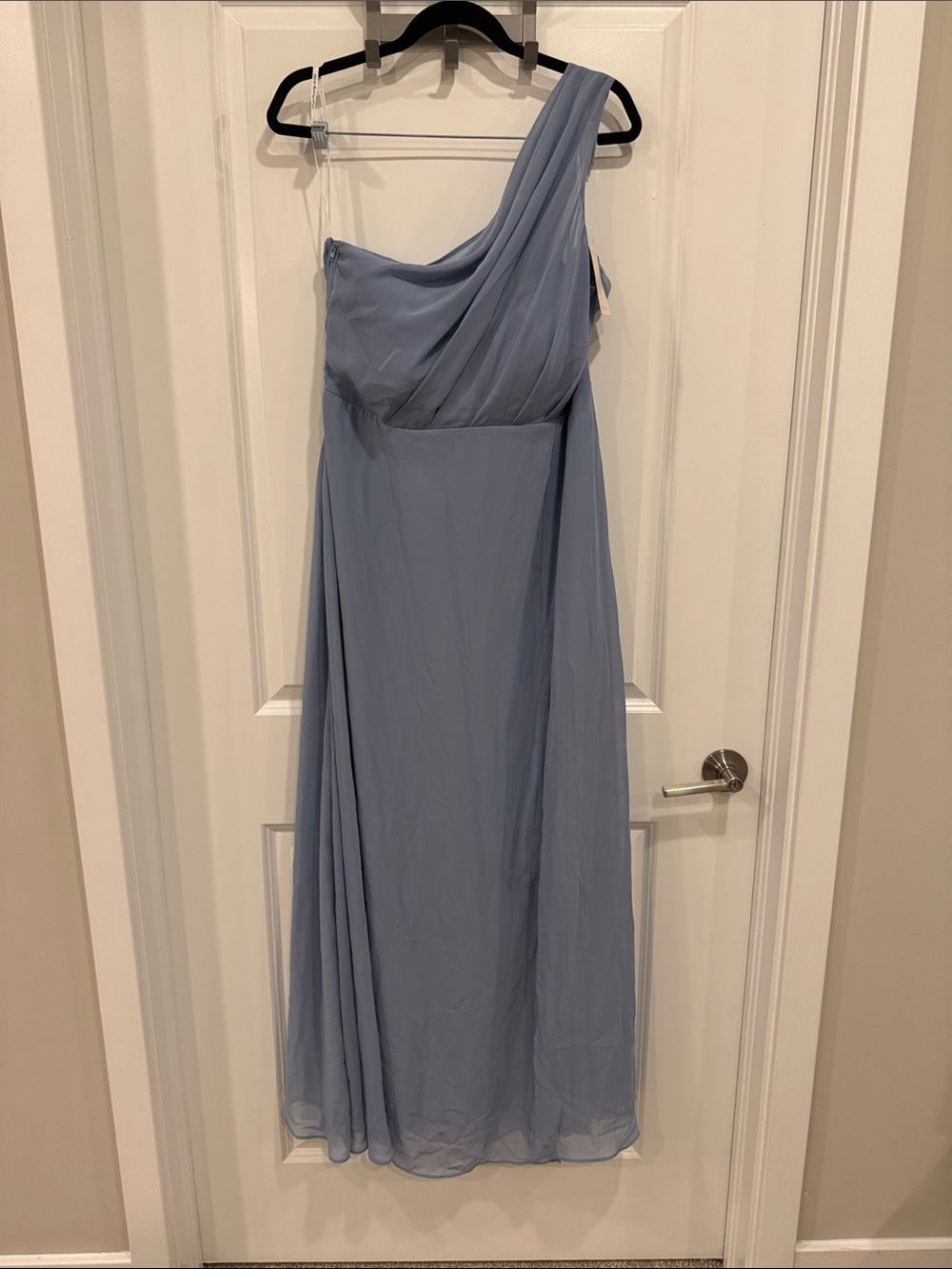 Birdy Grey Kira Chiffon Bridesmaid Dress in Dusty Blue